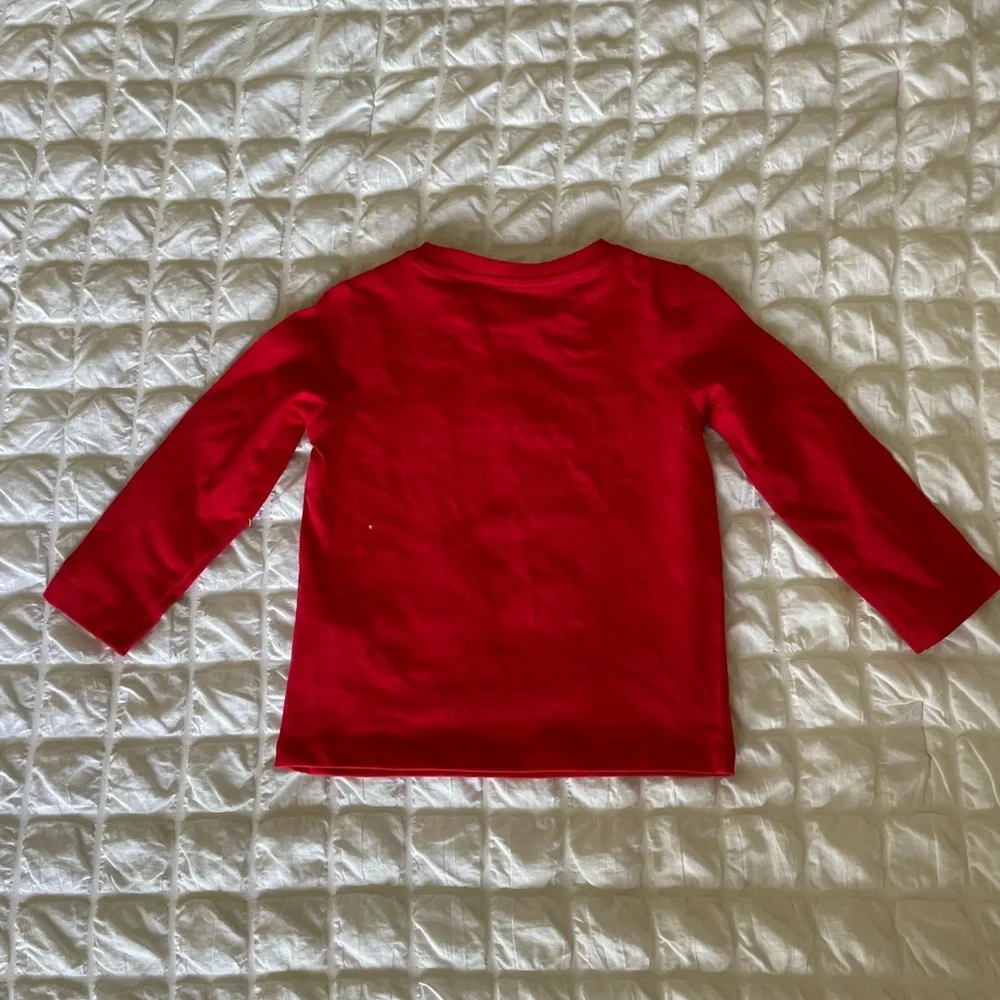 Boden Red Long Sleeve Christmas Tee - Picture 6 of 7